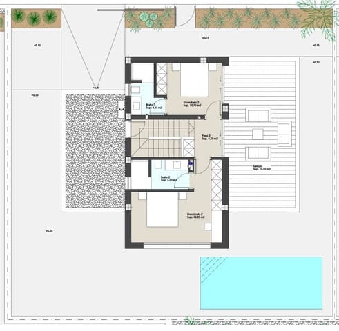 3 sovrum Villa till salu i Torre de la Horadada, Pilar de la Horadada med pool - 1 480 000 € (Ref: 10061646)