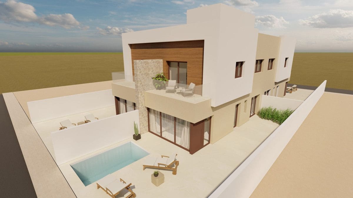 Pareado de 3 habitaciones en Santiago de la Ribera en venta con piscina - 376.500 € (Ref: 10070673)