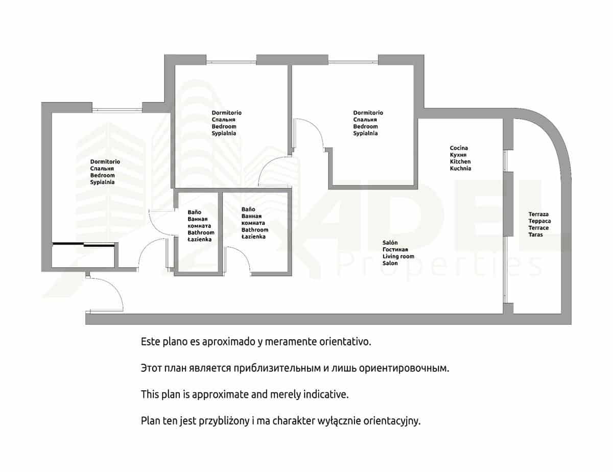 3 soveværelse Lejlighed til salg i Torrevieja - € 185.500 (Ref: 10072453)