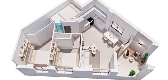 2 soveværelse Lejlighed til salg i Pilar de la Horadada ciudad, Pilar de la Horadada - € 149.900 (Ref: 10077993)