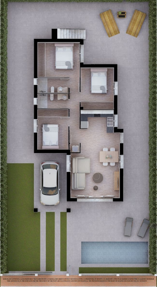3 sovrum Villa till salu i Los Alcazares med pool - 421 740 € (Ref: 10090606)