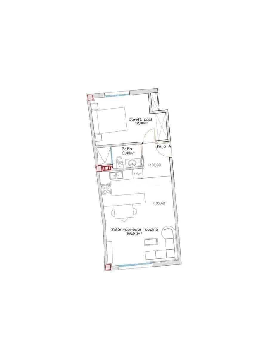 1 soverom Leilighet til salgs i Malaga by - € 287 500 (Ref: 10122516)