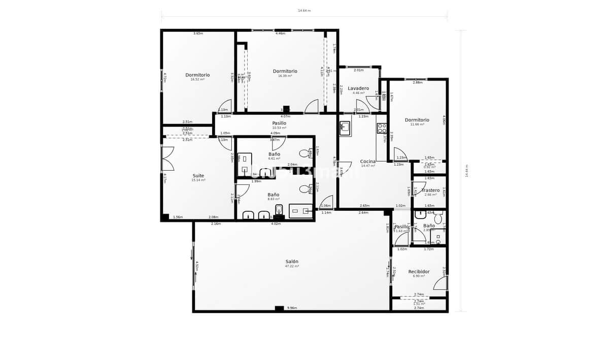 4 bedroom Apartment for sale in Malaga city with pool garage - € 1,050,000 (Ref: 10122588)