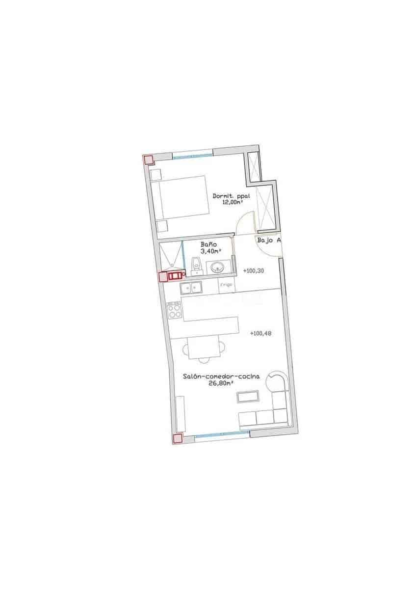 1 soverom Leilighet til salgs i Malaga by - € 299 000 (Ref: 10125873)
