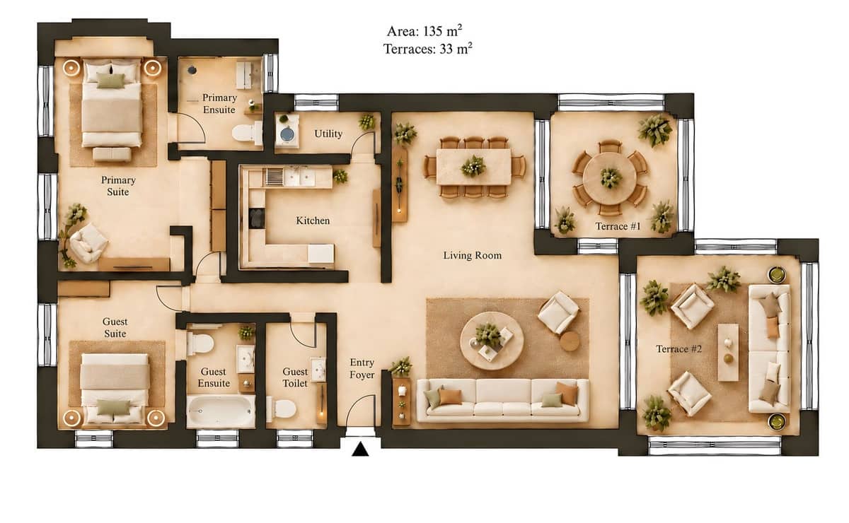 3 quarto Apartamento para venda em Marbella com piscina garagem - 750 000 € (Ref: 10125971)