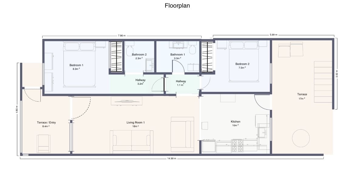 2 sovrum Hus till salu i Orihuela Costa med pool garage - 215 000 € (Ref: 10126589)