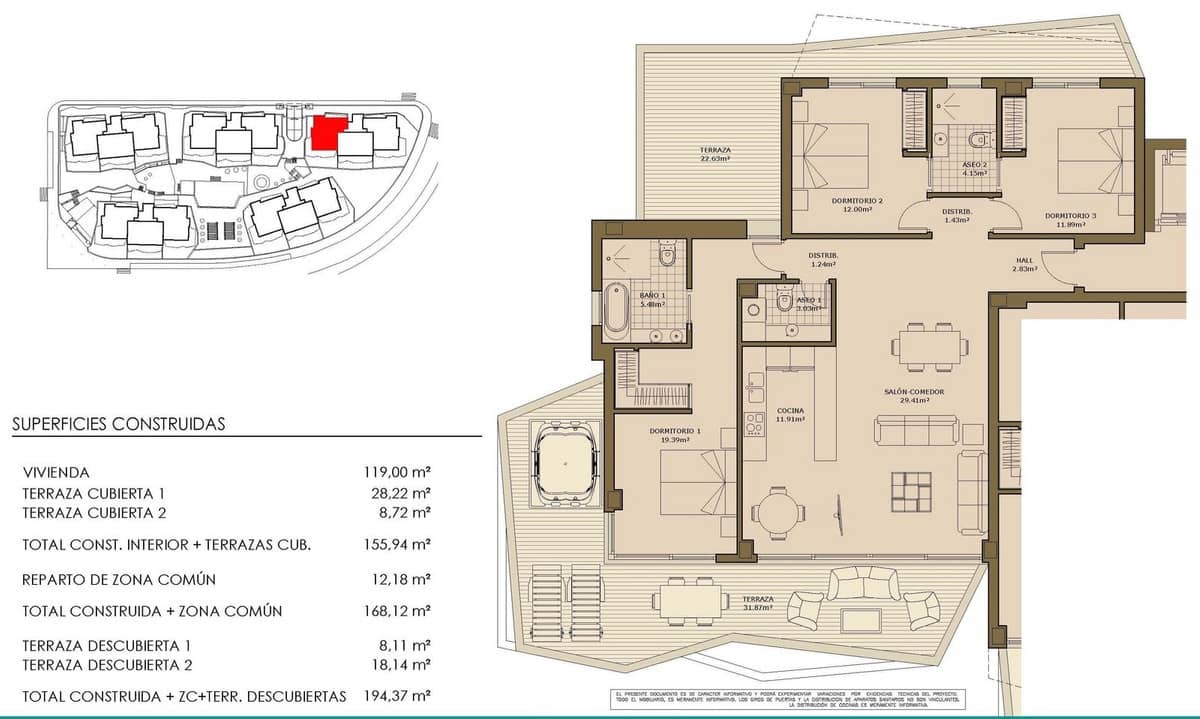 3 quarto Apartamento para venda em Mijas com piscina garagem - 799 000 € (Ref: 10128301)