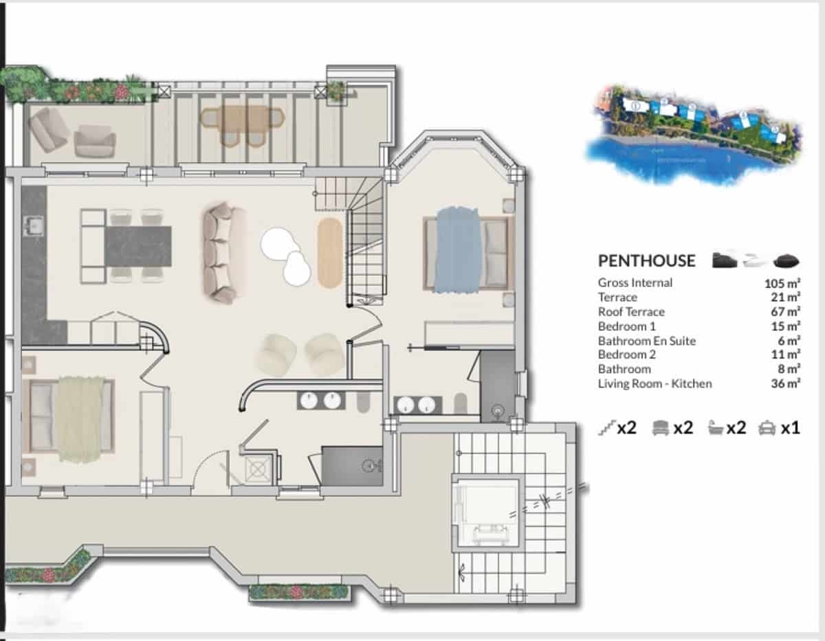 2 sovrum Lägenhet till salu i Estepona - 1 293 000 € (Ref: 10128422)