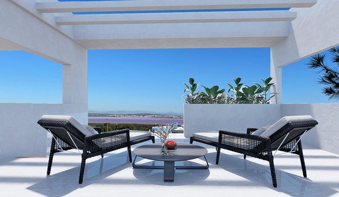 Bungalow de 2 habitaciones en Torrevieja en venta con piscina - 309.900 € (Ref: 10156521)