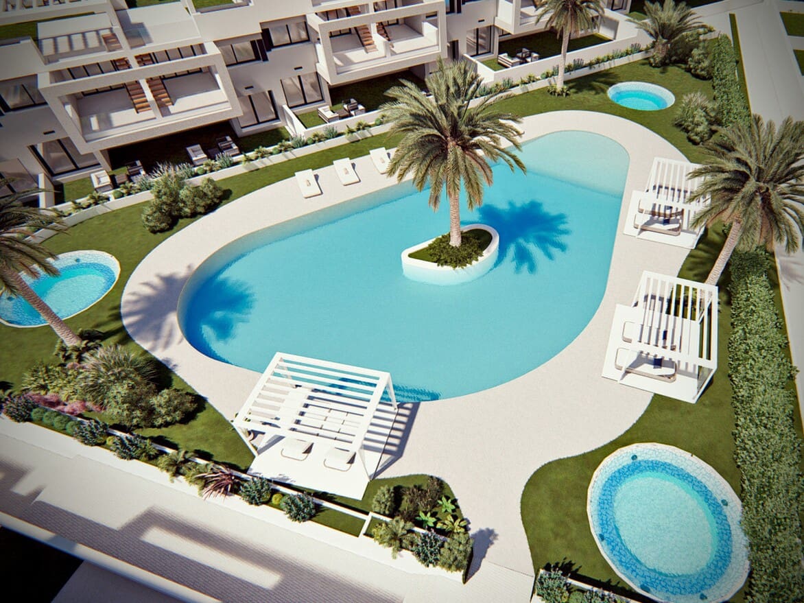 Bungalow de 2 habitaciones en Torrevieja en venta con piscina - 309.900 € (Ref: 10156521)