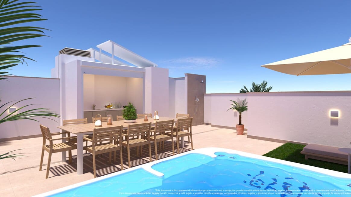 2 soverom Leilighet til salgs i Torre de la Horadada med svømmebasseng - € 395 000 (Ref: 10156596)