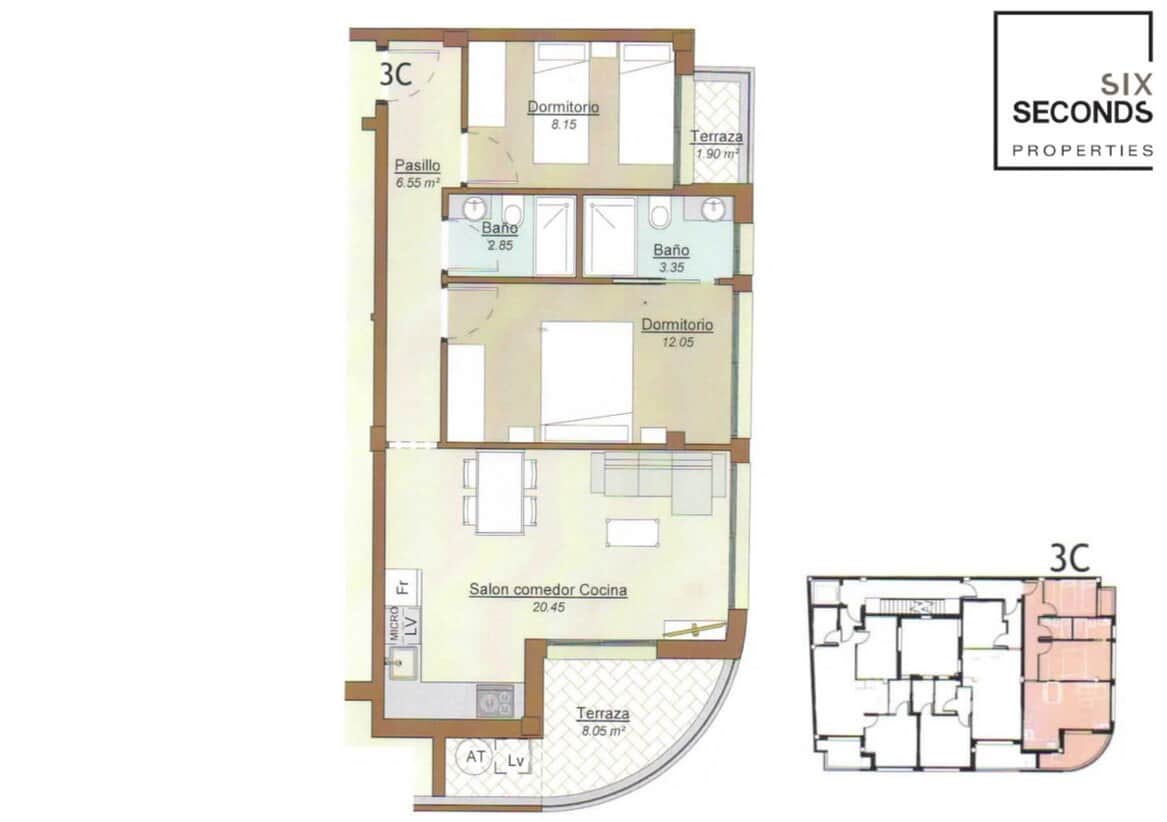 2 soveværelse Lejlighed til salg i Torrevieja med swimmingpool - € 265.000 (Ref: 10172528)