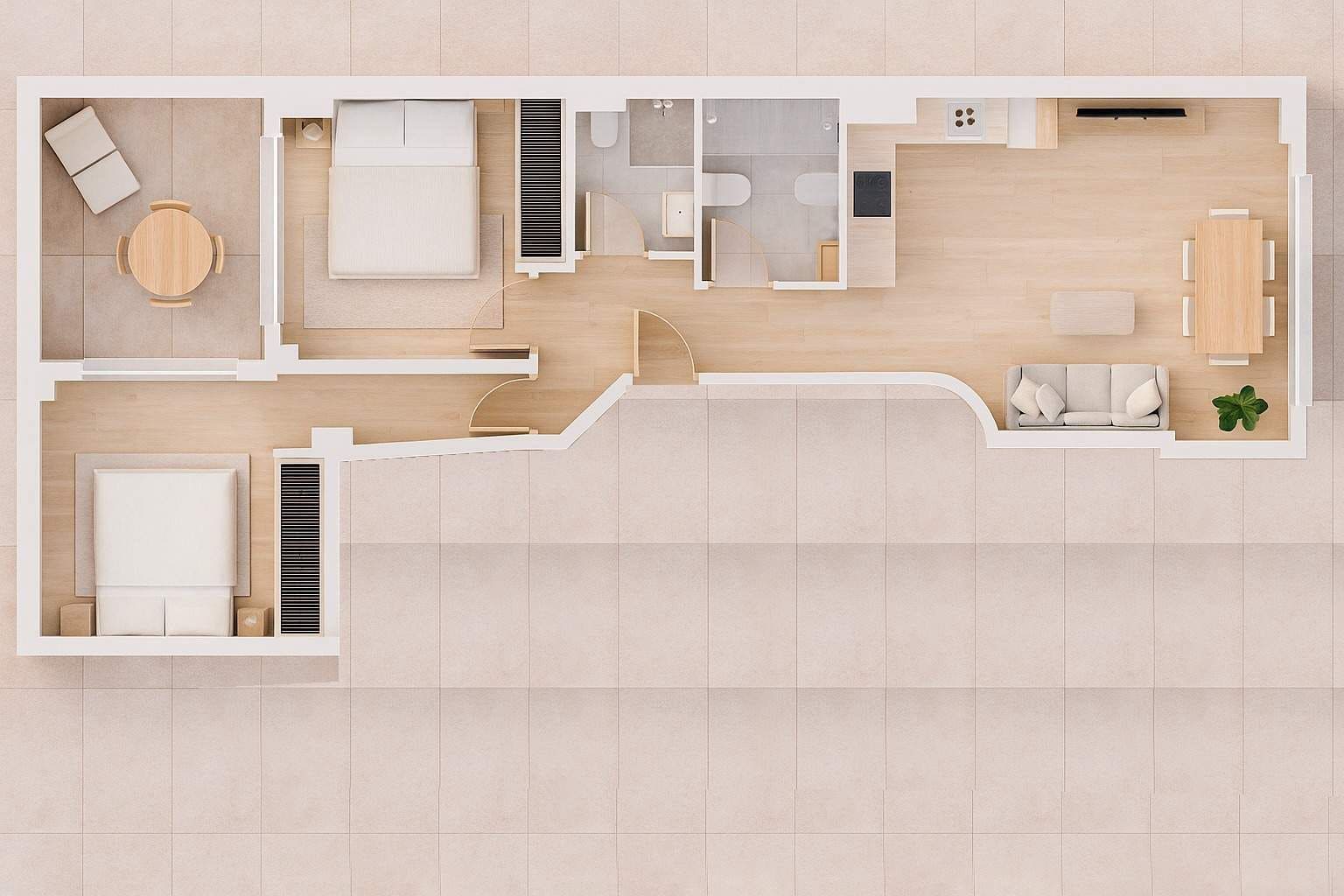 2 camera da letto Appartamento in vendita in Alicante citta - 192.000 € (Rif: 9513790)