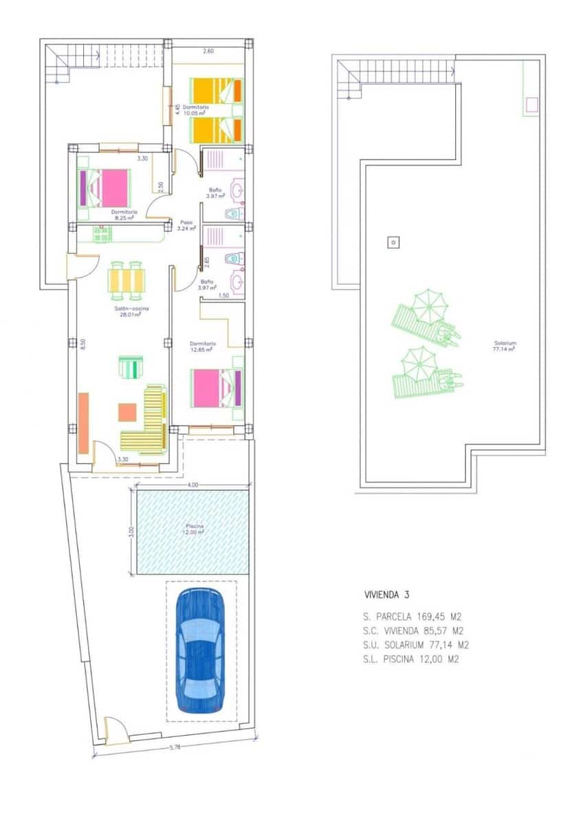 3 slaapkamer Villa te koop in San Javier met zwembad - € 329.900 (Ref: 9513791)