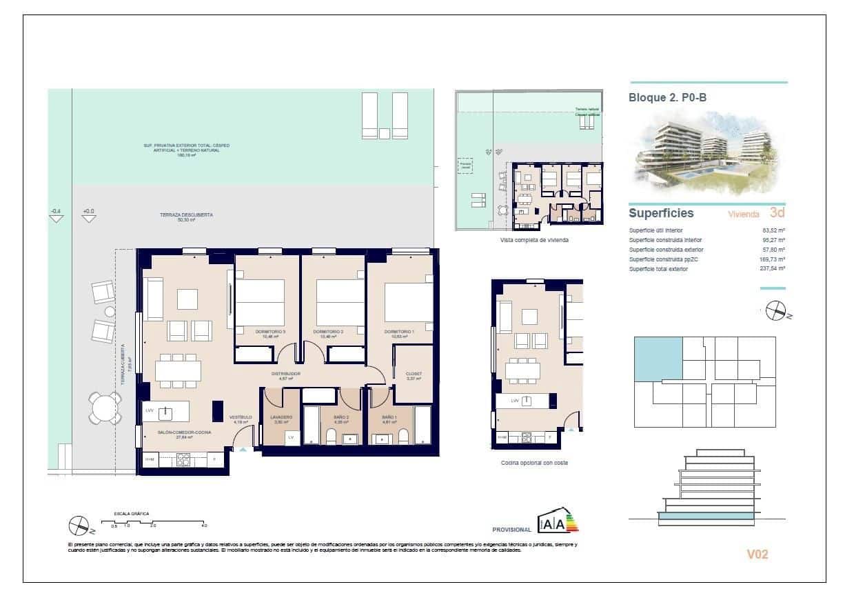 Apartamento de 3 habitaciones en La Villajoyosa / Vila Joiosa en venta con piscina - 480.000 € (Ref: 9513988)
