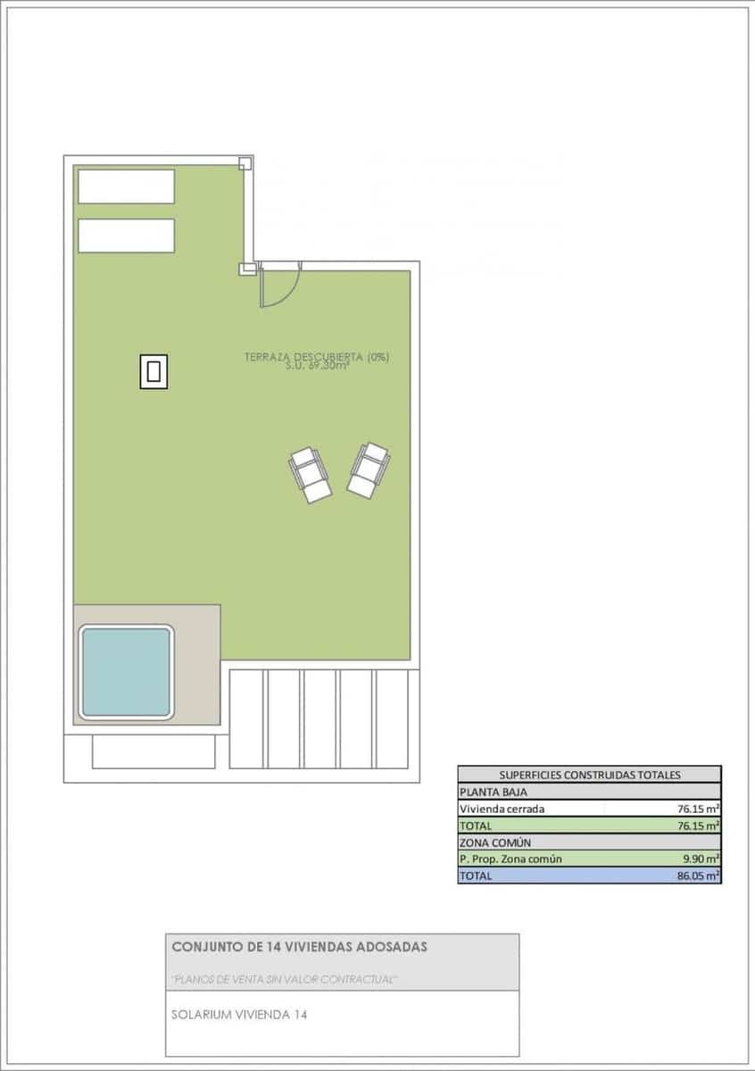 2 bedroom Bungalow for sale in Ciudad Quesada - € 280,900 (Ref: 9514012)