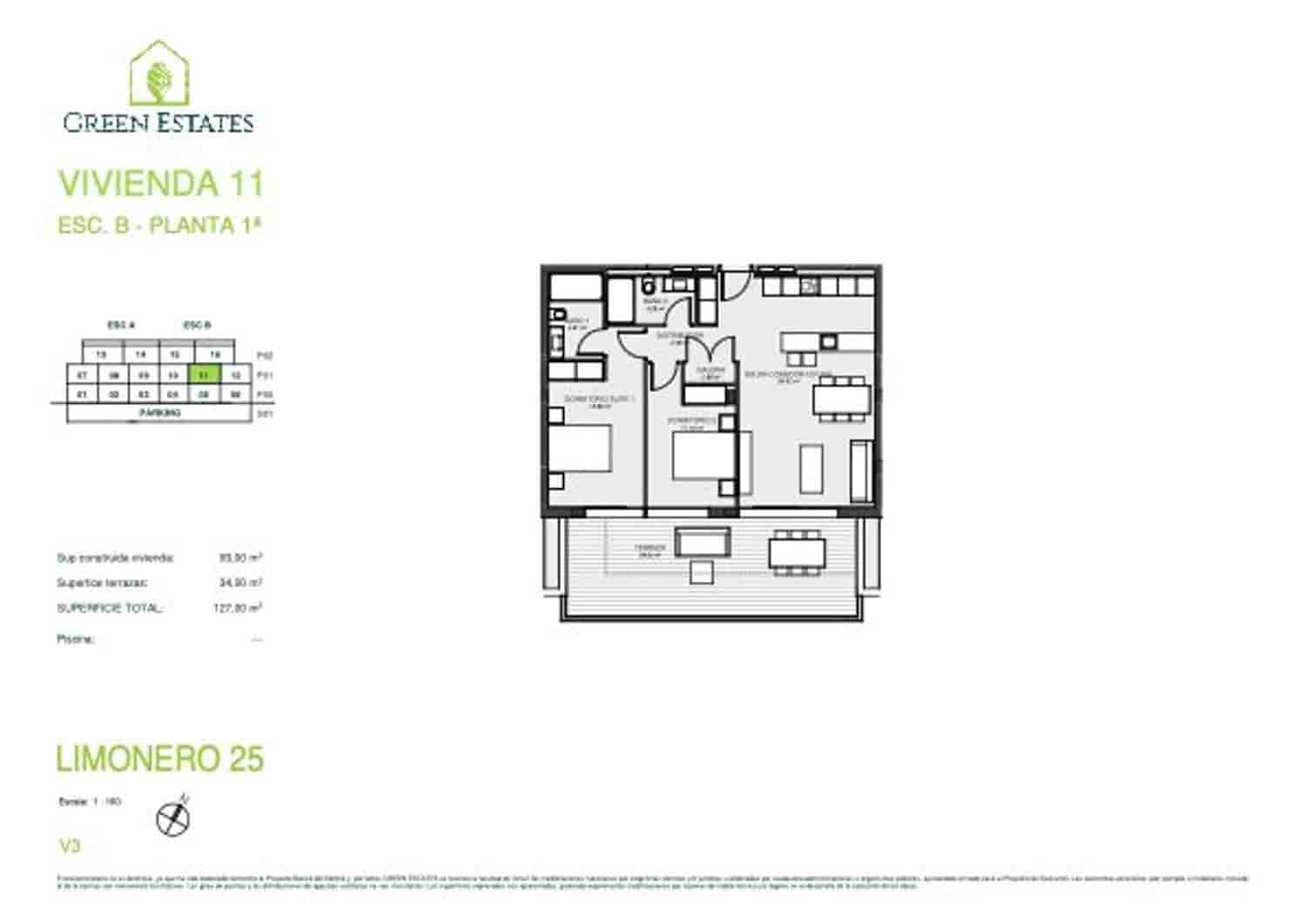 2 sypialnia Mieszkanie na sprzedaż w Las Colinas Golf z basenem garażem - 499 000 € (Ref: 9514045)