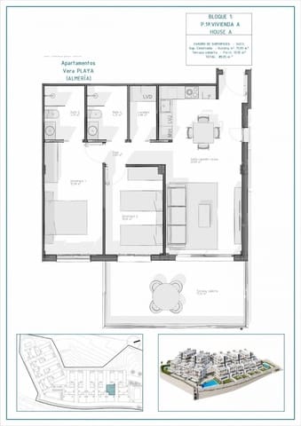 Apartamento de 2 habitaciones en Vera en venta con piscina - 225.000 € (Ref: 9514252)