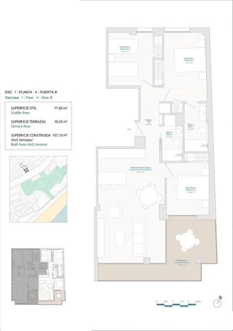 3 slaapkamer Appartement te koop in La Villajoyosa / Vila Joiosa - € 575.000 (Ref: 9514378)