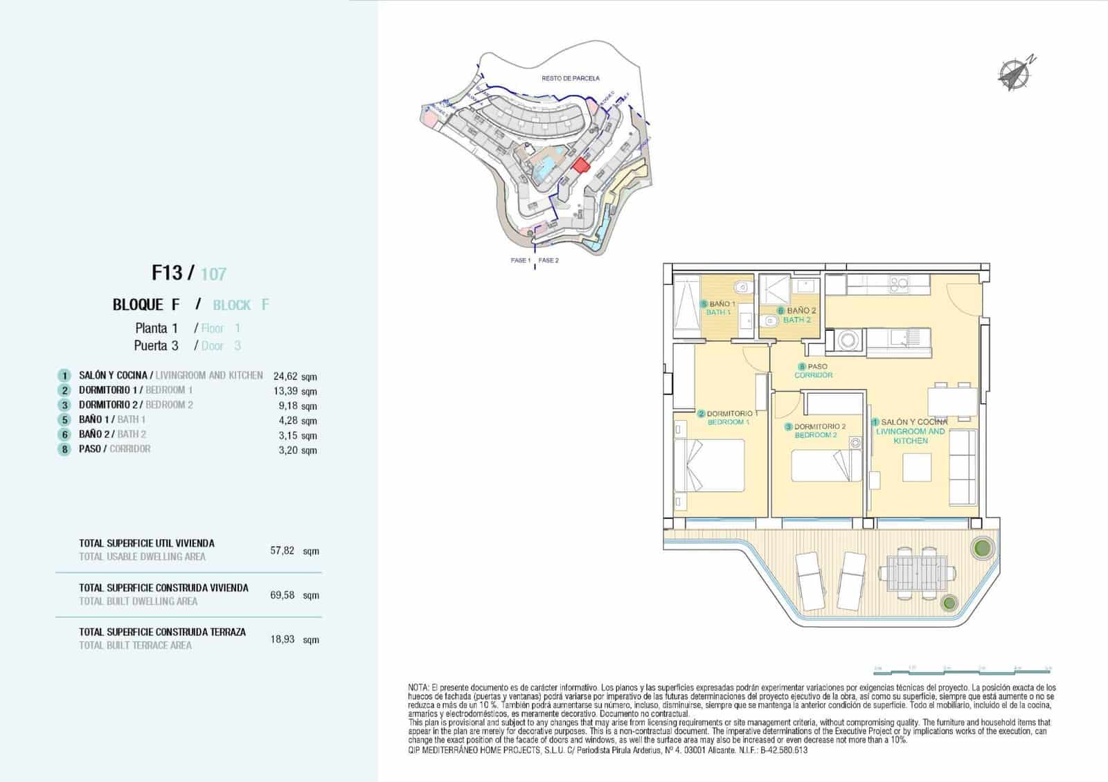 2 makuuhuone Huoneisto myytävänä paikassa Aguilas mukana uima-altaan - 385 000 € (Ref: 9514410)