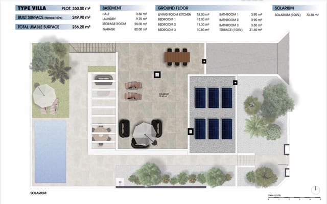 3 makuuhuone Huvila myytävänä paikassa Los Alcázares mukana uima-altaan - 685 000 € (Ref: 9514799)