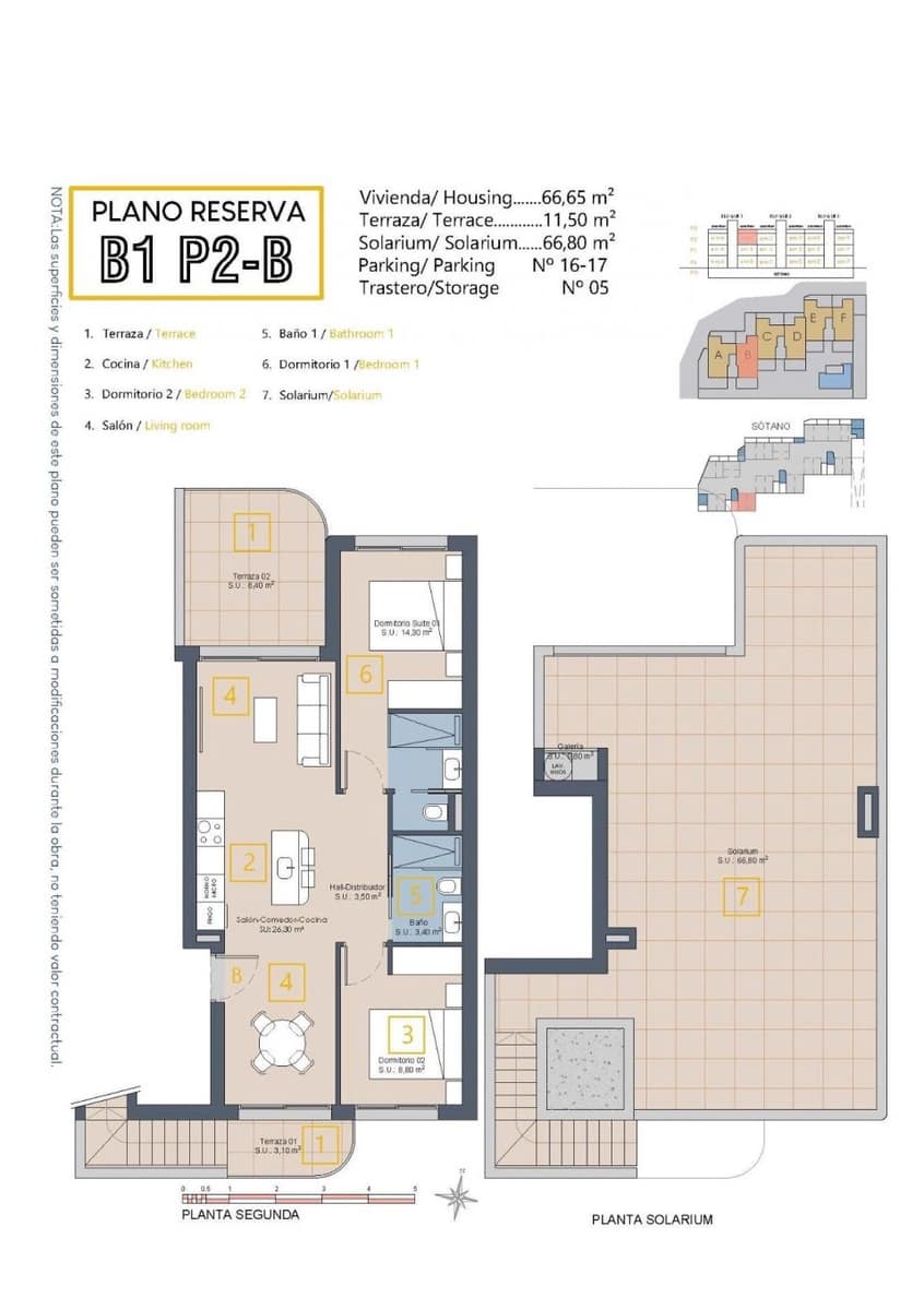 2 soveværelse Penthouse til salg i Los Alcazares med swimmingpool - € 339.900 (Ref: 9515087)