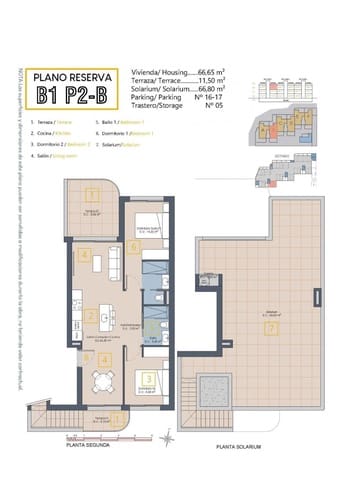 2 soveværelse Penthouse til salg i Los Alcázares med swimmingpool - € 339.900 (Ref: 9515087)