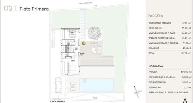 3 makuuhuone Huvila myytävänä paikassa Finestrat mukana 
autotalli - 1 050 000 € (Ref: 9524525)