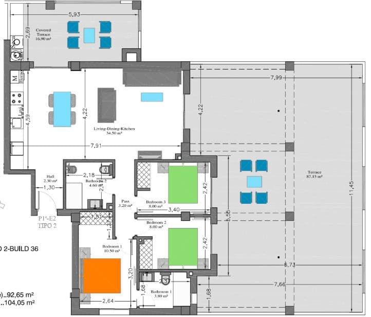 3 sypialnia Apartament na sprzedaż w Orihuela Costa z basenem - 385 000 € (Ref: 9551925)