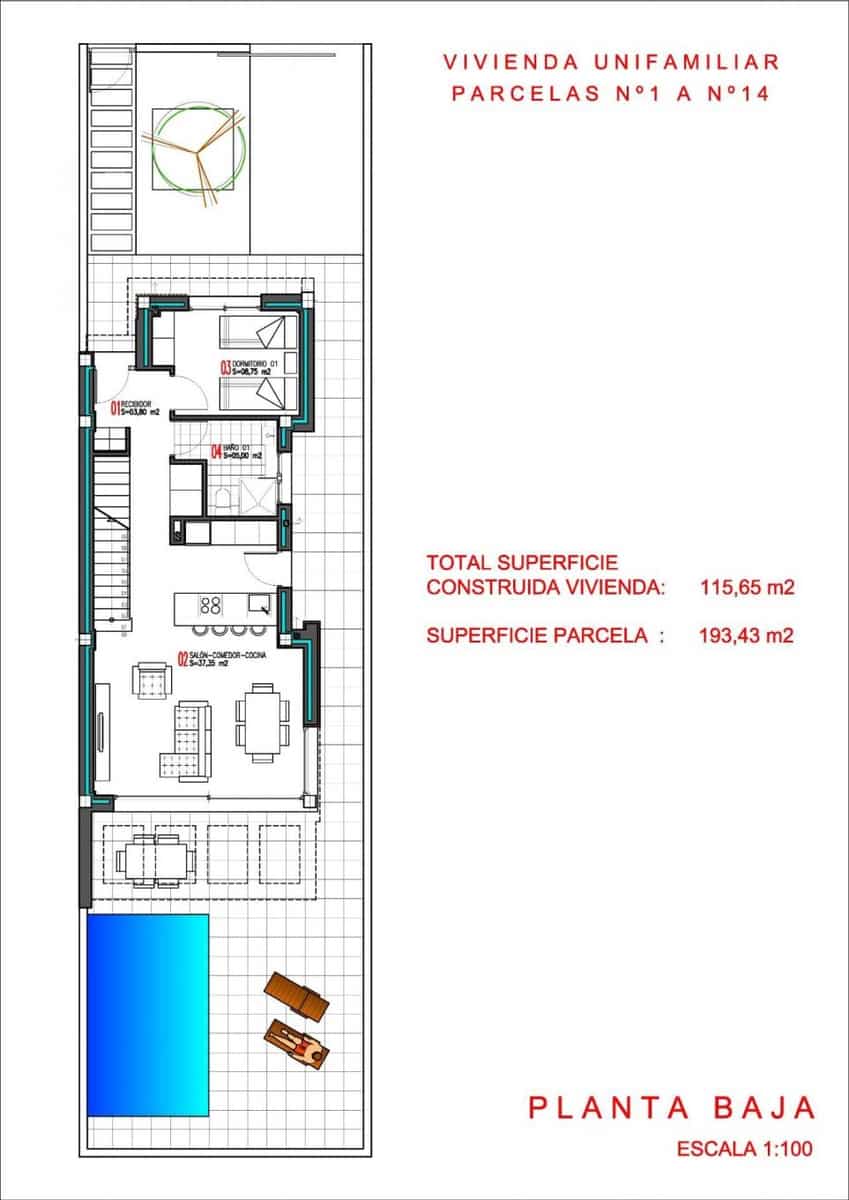 Chalet de 3 habitaciones en Aguas Nuevas en venta con piscina - 499.900 € (Ref: 9556103)