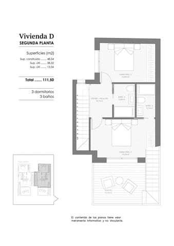 3 makuuhuone Kattohuoneisto myytävänä paikassa Benejúzar - 225 570 € (Ref: 9602685)