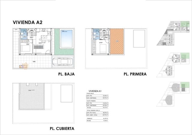 2 makuuhuone Rivitalo myytävänä paikassa Alamillo, Mazarrón mukana uima-altaan - 265 000 € (Ref: 9648424)
