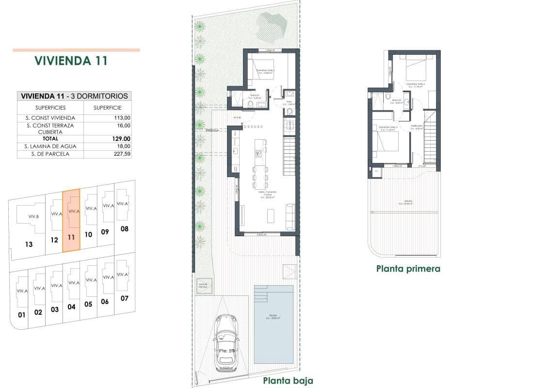 3 sovrum Radhus till salu i Los Montesinos med pool - 445 000 € (Ref: 9648460)