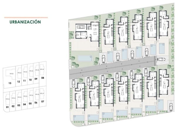 3 sovrum Radhus till salu i Los Montesinos med pool - 445 000 € (Ref: 9648460)