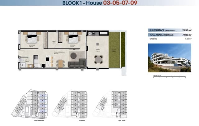 2 slaapkamer Appartement te koop in El Pinet, Elche / Elx met zwembad - € 246.000 (Ref: 9648495)