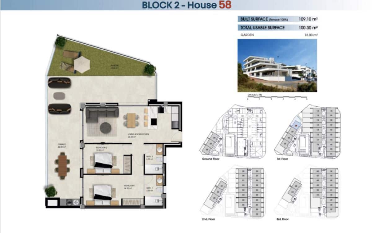 2 soverom Leilighet til salgs i El Pinet med svømmebasseng - € 246 000 (Ref: 9648495)