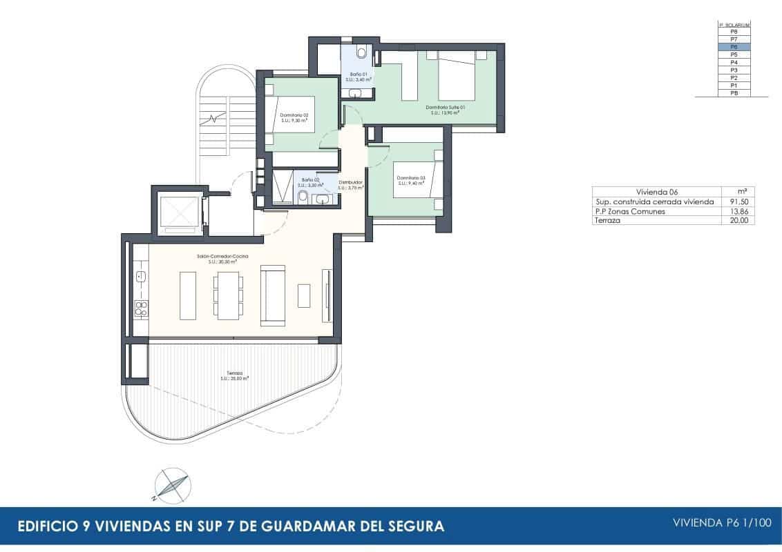 3 soverom Leilighet til salgs i Guardamar del Segura med garasje - € 345 000 (Ref: 9648626)