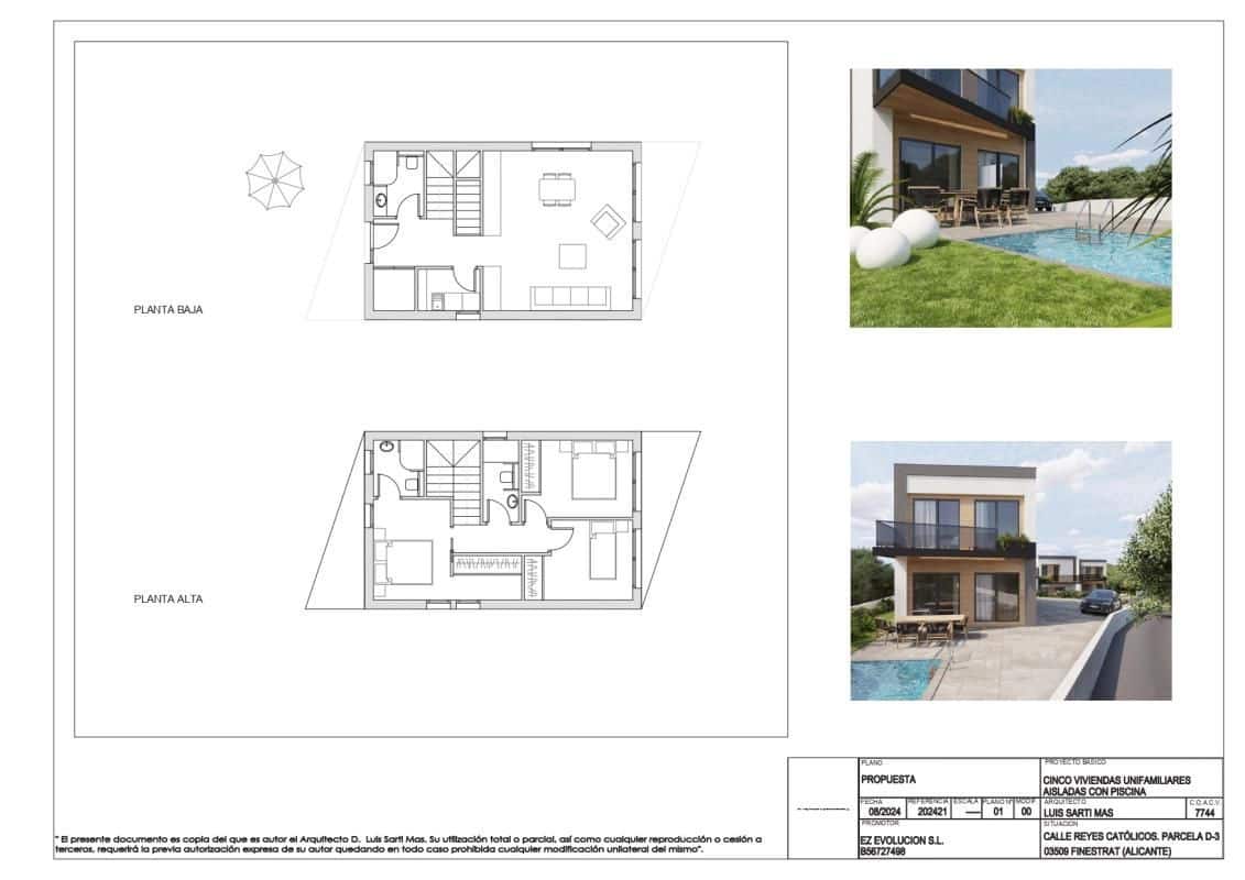 3 bedroom Villa for sale in Finestrat with pool - € 500,000 (Ref: 9648627)