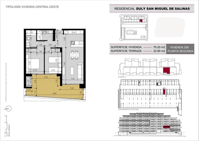 2 bedroom Apartment for sale in San Miguel de Salinas with pool - € 224,000 (Ref: 9648655)