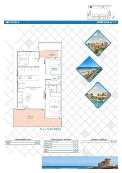 3 chambre Bungalow à vendre à Pilar de la Horadada avec piscine - 284 900 € (Ref: 9648684)