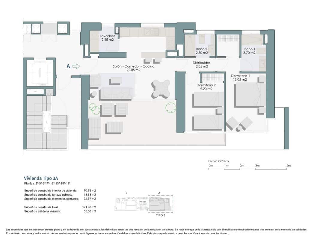 2 quarto Apartamento para venda em Benidorm com piscina garagem - 368 550 € (Ref: 9648759)