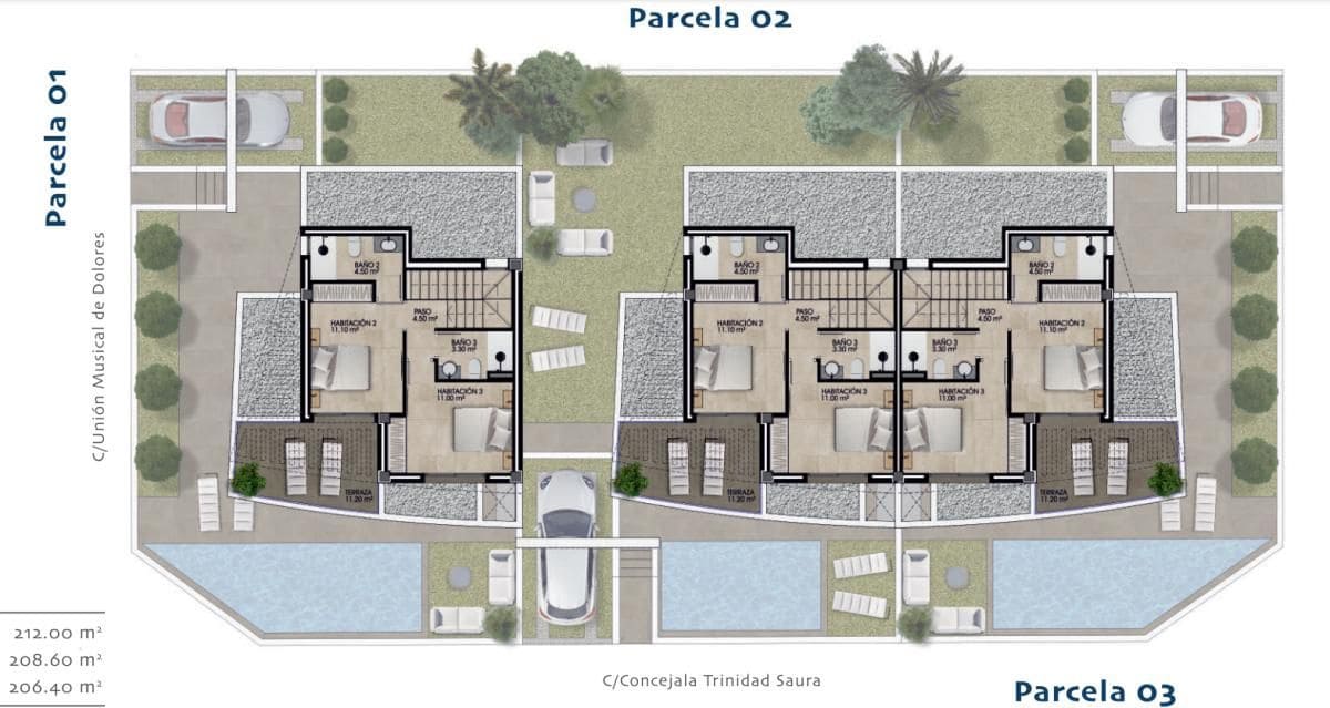 3 chambre Villa/Maison Mitoyenne à vendre à Dolores avec piscine - 439 000 € (Ref: 9648765)