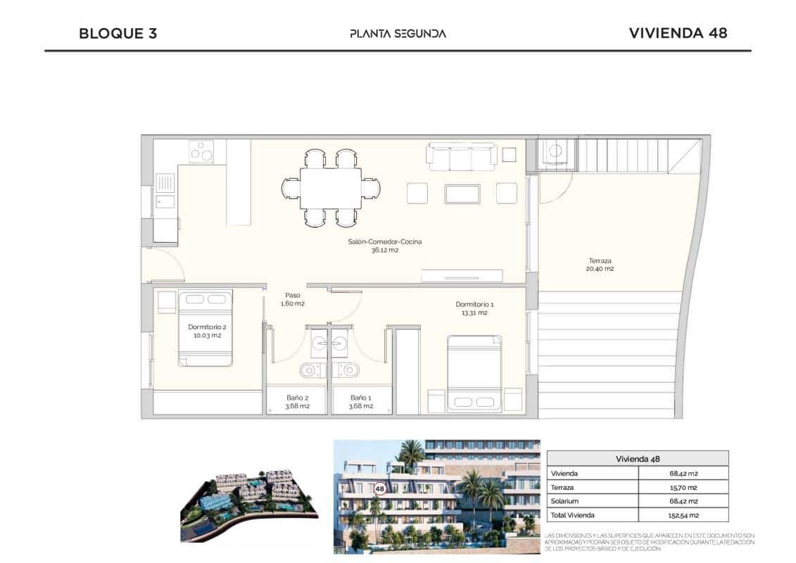 2 soverom Leilighet til salgs i Finestrat med svømmebasseng - € 319 900 (Ref: 9648778)