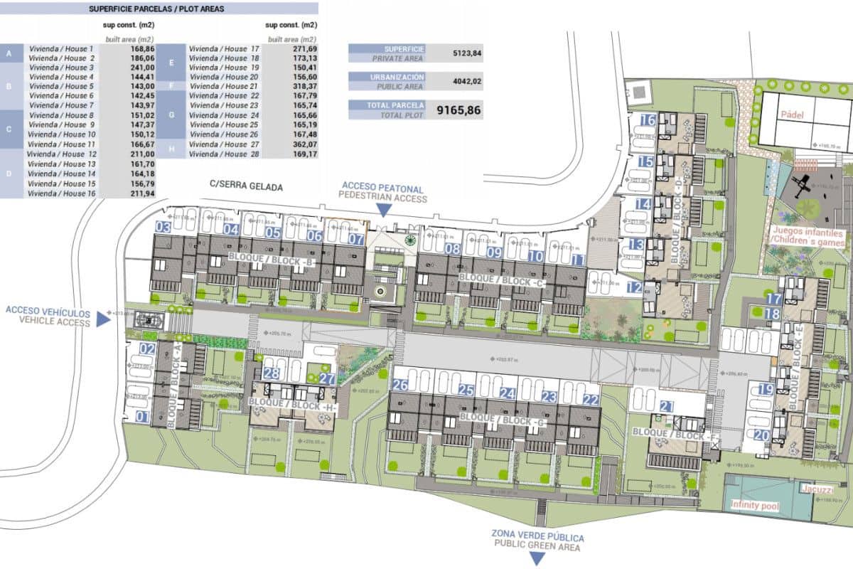 4 bedroom Terraced Villa for sale in La Nucia with pool - € 449,000 (Ref: 9648818)