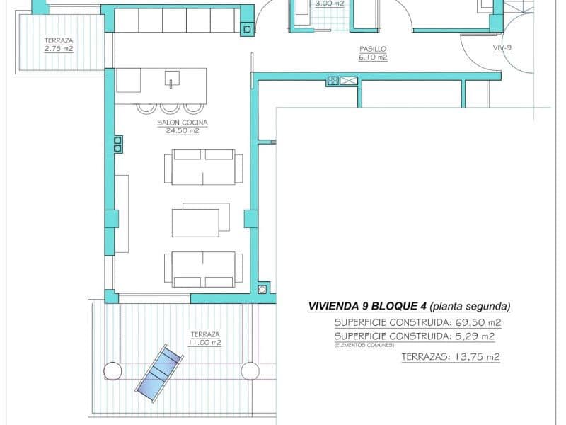 2 soverom Leilighet til salgs i Los Alcazares med svømmebasseng - € 388 900 (Ref: 9648839)
