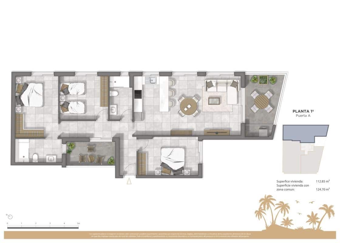 Apartamento de 2 habitaciones en Guardamar del Segura en venta con piscina - 299.900 € (Ref: 9648900)
