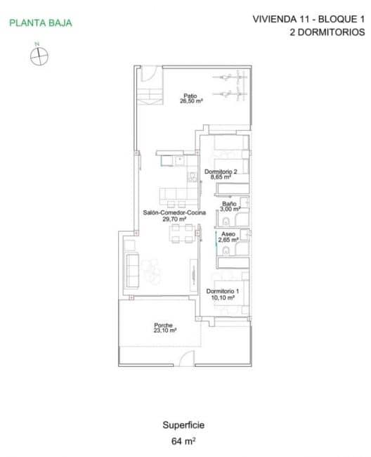 2 sovrum Lägenhet till salu i Orihuela Costa med pool - 239 000 € (Ref: 9648917)