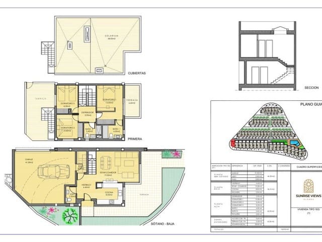 3 soveværelse Rækkehus til salg i Monforte del Cid med swimmingpool - € 350.000 (Ref: 9648976)