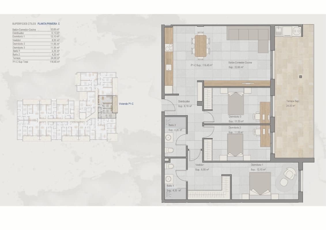 3 quarto Apartamento para venda em Torre-Pacheco com piscina - 233 000 € (Ref: 9649055)