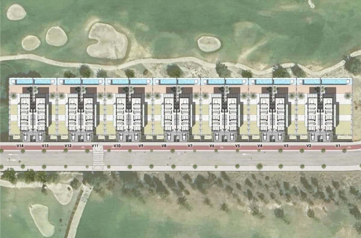 3 soveværelse Rækkehus til salg i Monforte del Cid med swimmingpool - € 895.000 (Ref: 9649212)